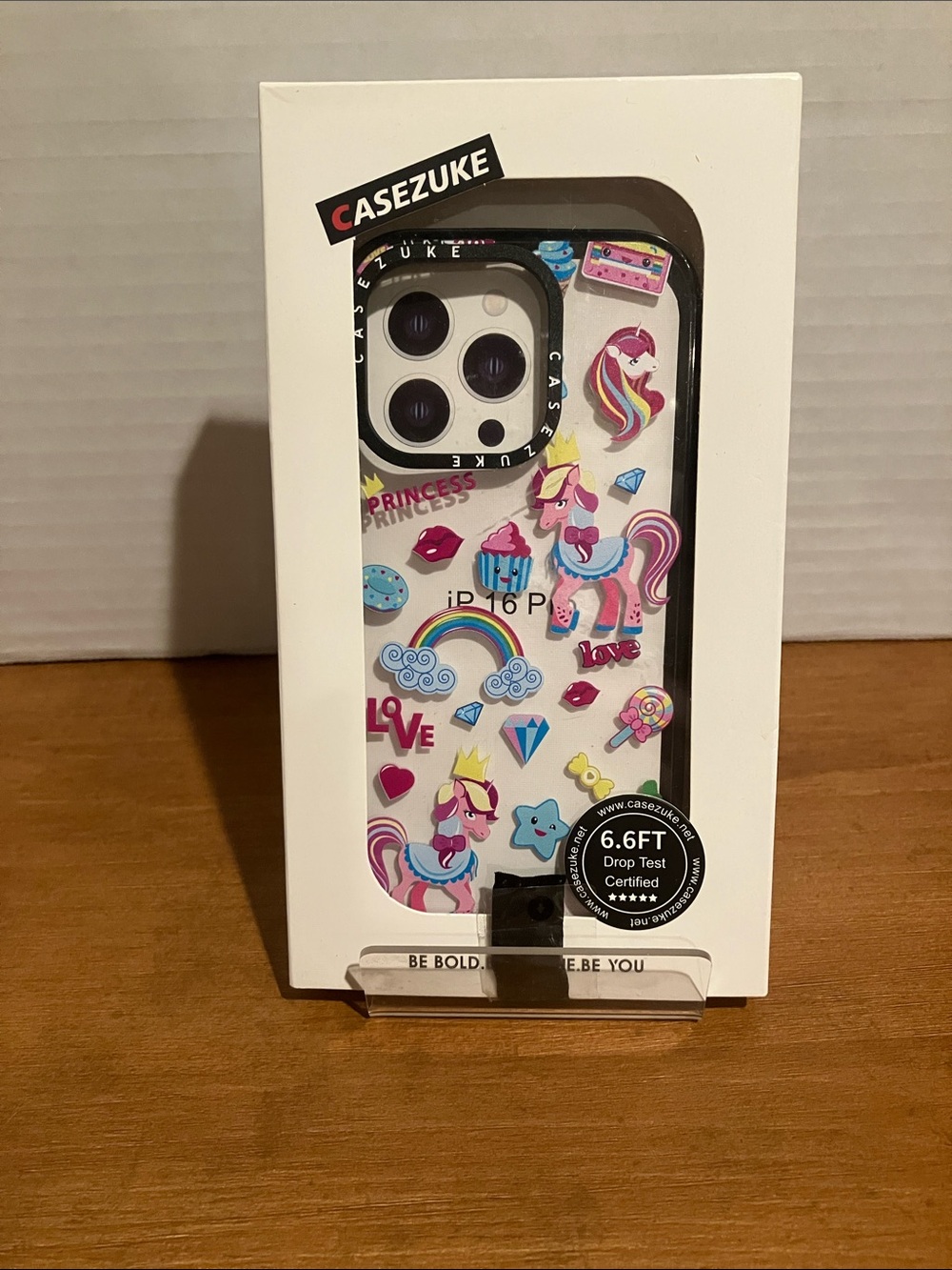 Unicorn Pattern Clear Phone Case for iPhone 16 Pro - Casezuke